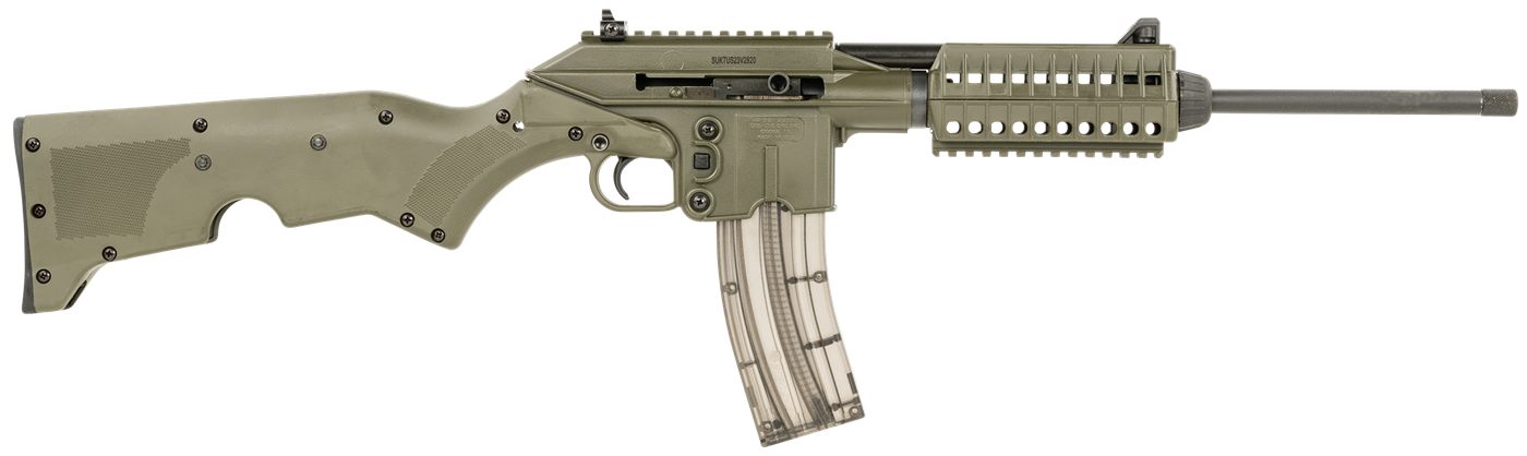 Keltec Arms SU22CAGRN Full Size 22 LR 26+1 16.10in Black Threaded Barrel, O