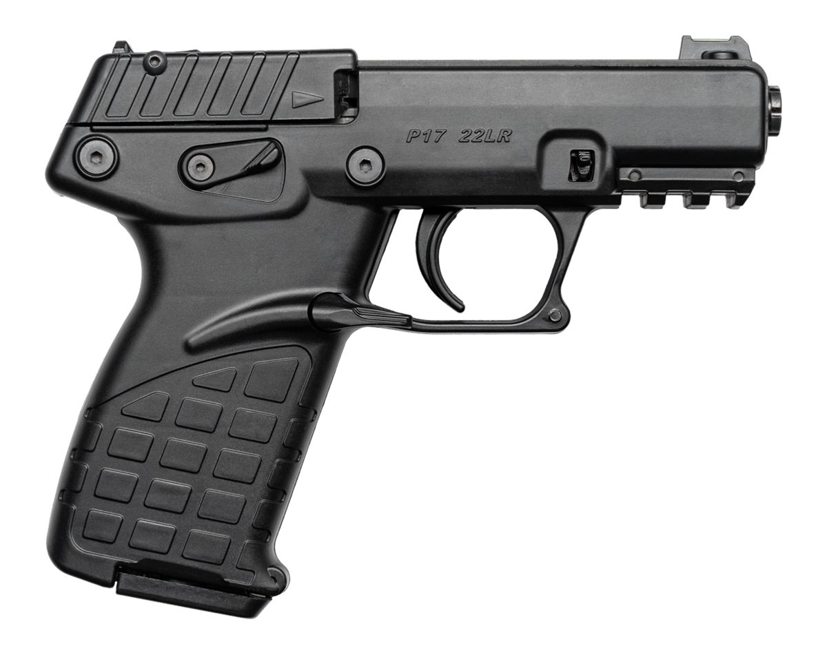 Kel Tec P17BBLK Compact 22 LR 16+1 3.80in Black Steel Threaded Barrel, Serr