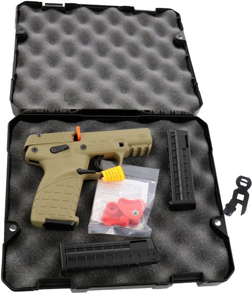 Kel Tec P17BTAN Compact 22 LR 16+1 3.80in Black Steel Threaded Barrel, Tan view 2