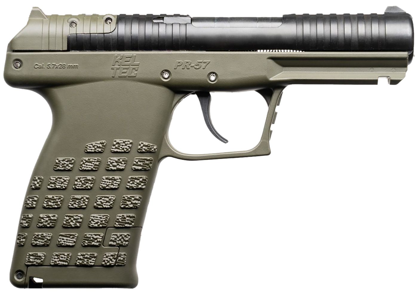 Keltec Arms PR57GRN Compact 5.7x28mm 20+1 4in Black Steel Barrel, OD Green view 2