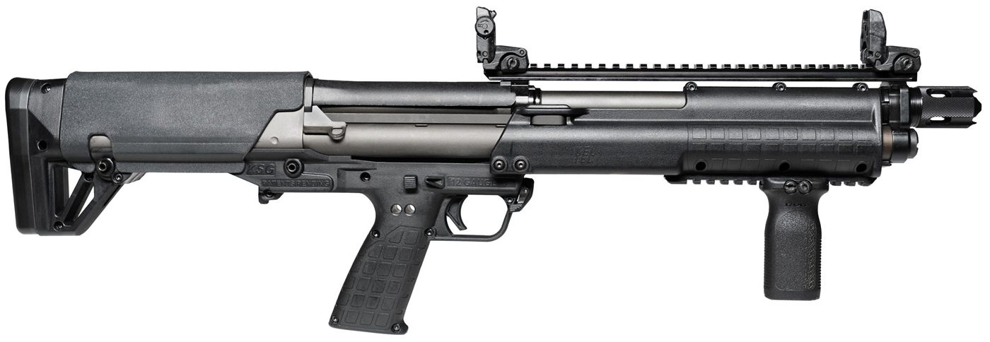 Kel Tec KSGBLKD Defender Bullpup 12 Gauge Pump 3in 7+1 18.50in Black Steel view 2