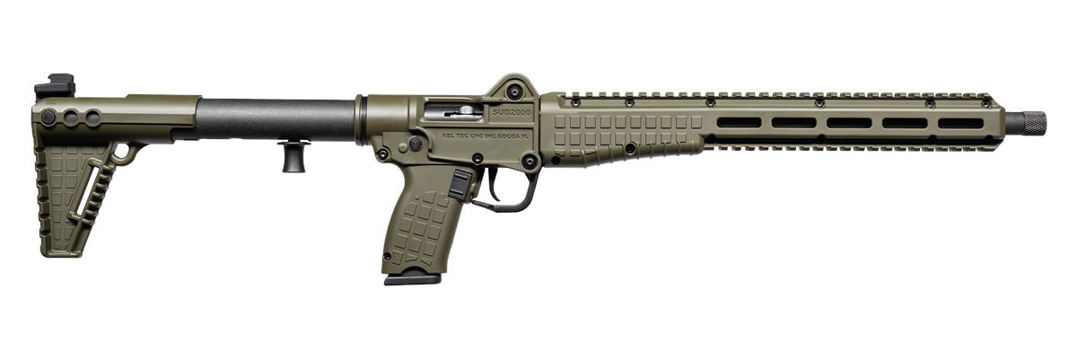 Kel Tec SUB2K10GLKGRN SUB2000 Gen3 10mm Auto 15+1 16.15in Black Threaded Ba
