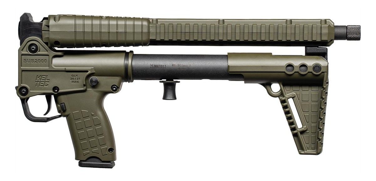 Kel Tec SUB2K10GLKGRN SUB2000 Gen3 10mm Auto 15+1 16.15in Black Threaded Ba view 2