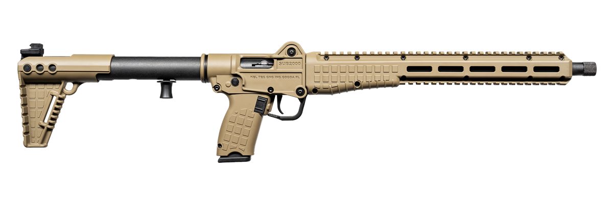 Kel Tec SUB2K10GLKTAN SUB2000 Gen3 10mm Auto 15+1 16.15in Black Threaded Ba