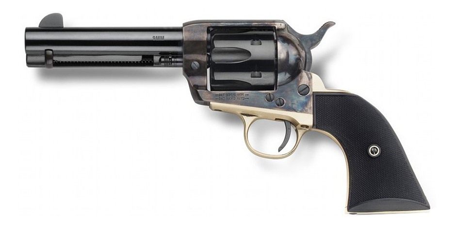 Pietta Usa Gwii Gunfighter 9mm 4.75 Brass Ply Grip