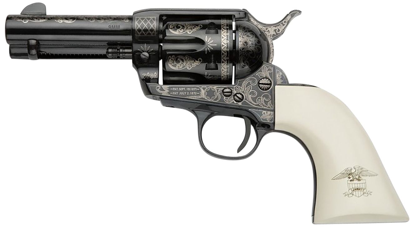 EMF Pietta GW9LLE312NMUI Great Western II Liberty 9mm Luger 6rd 3.50in Blue