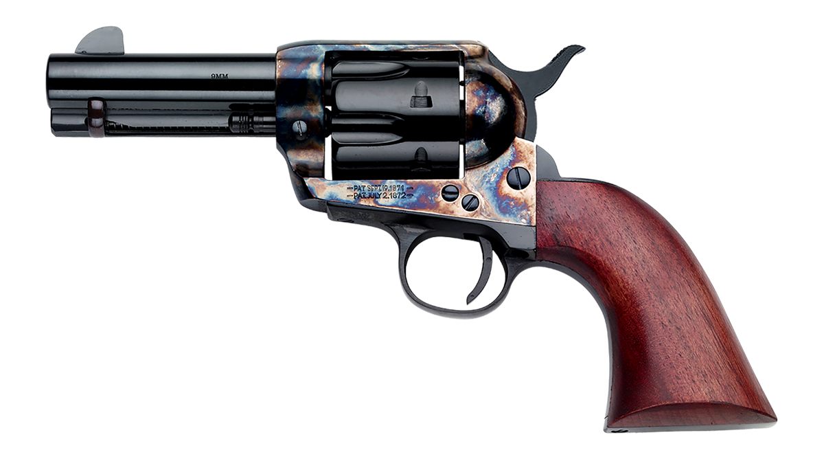 EMF Pietta SA733024ML 1873 9mm Luger 6 Shot 3.50in Blued Steel Barrel, Cyli