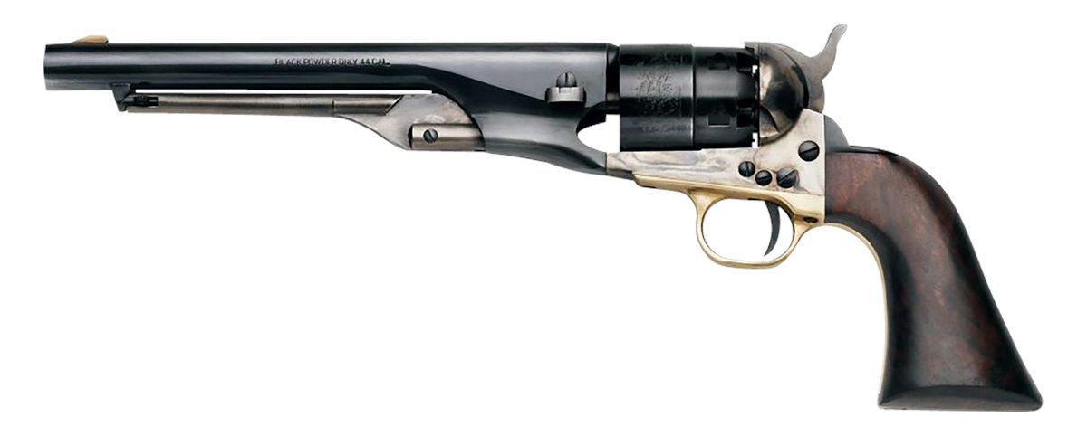 EMF Pietta PF60OWS448 1860 Old West 44 Cal 8in 6rd Blued Engraved Cylinder