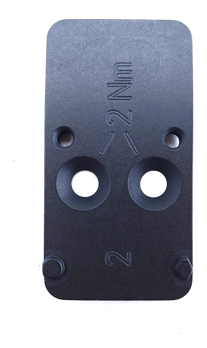 Heckler Koch HK 50254262 Optic Plate 2 Black Steel, Fits VP9 OR RMR/Holosun view 2