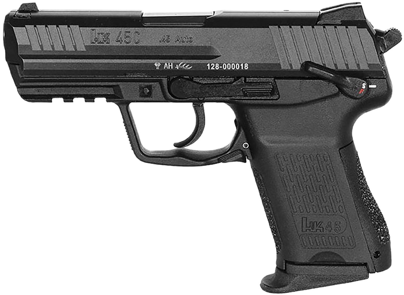 H K HK 81001111 V1 Compact 45 ACP 8+1 3.94in Black Polygonal Rifled Barrel