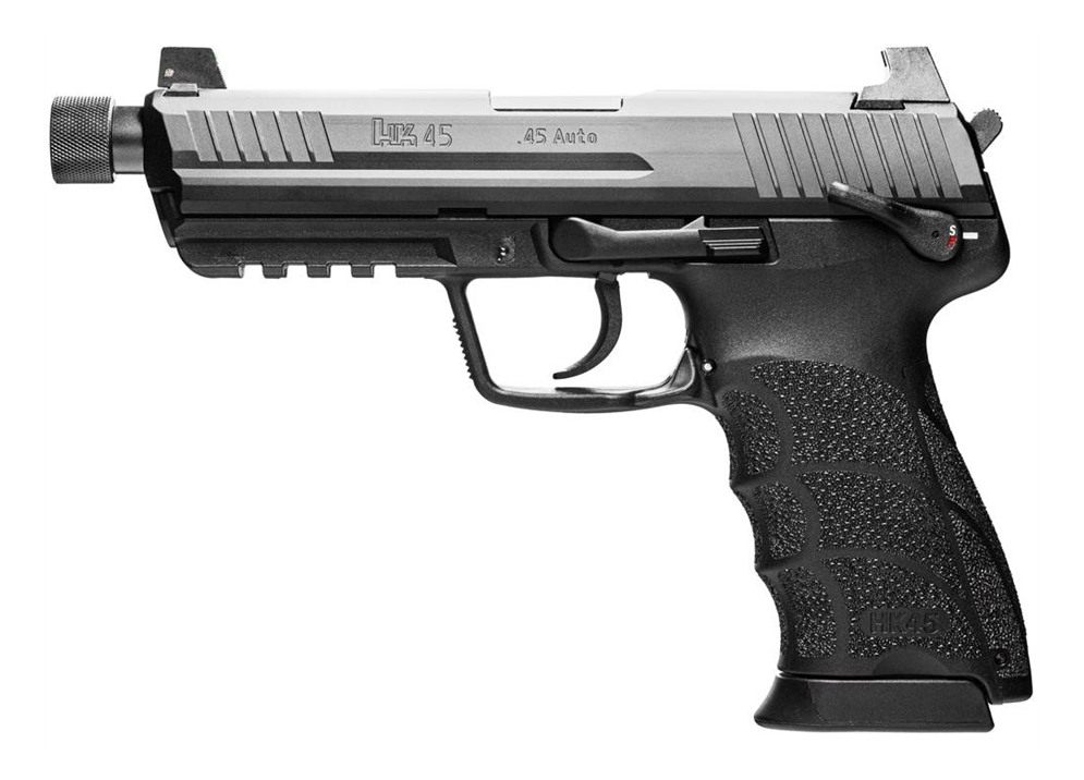 HK 81001117 V1 .45 ACP 10+1 4.46in Black Threaded Barrel, Cerakote Serrated view 3