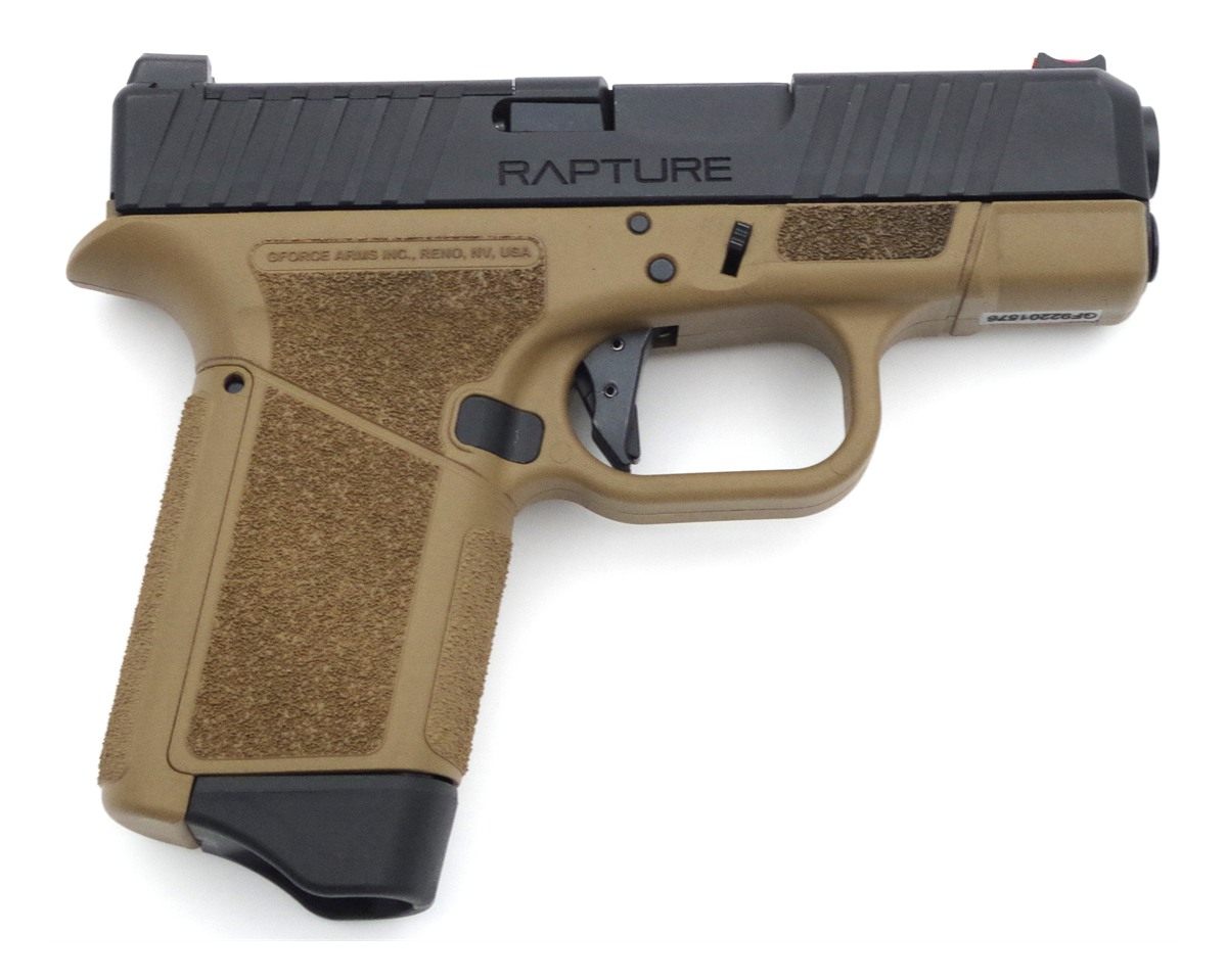 Gforce Arms G Force 9MM Rapture 3.25in FDE Pistol 2-12RD Mags