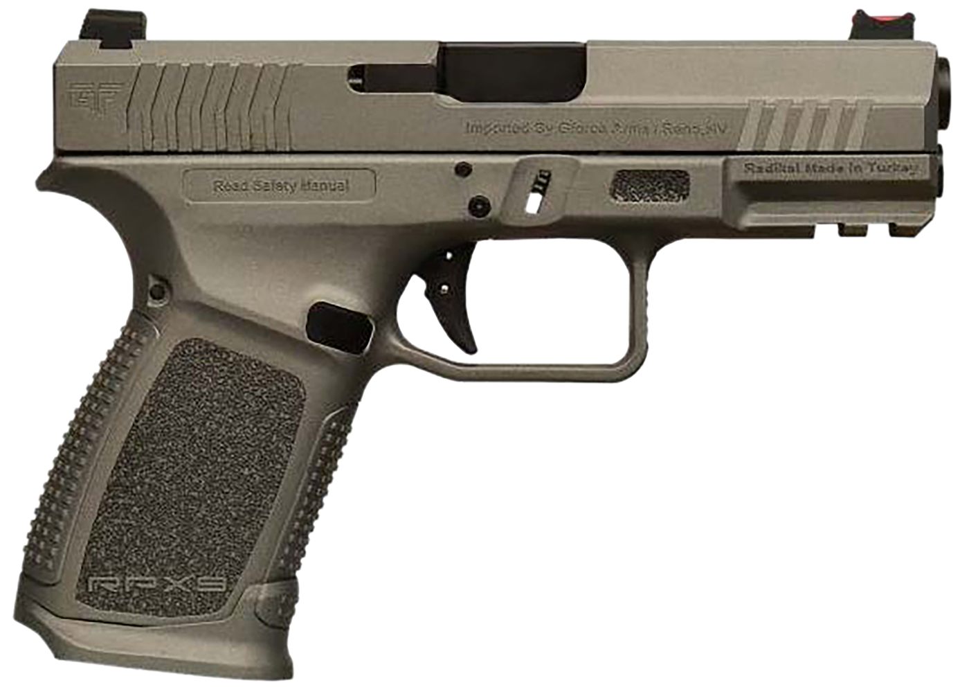 Gforce Arms GFRPX3C9TG Exodus 9mm Luger 15+1 4.02in Black Steel Barrel, Tac