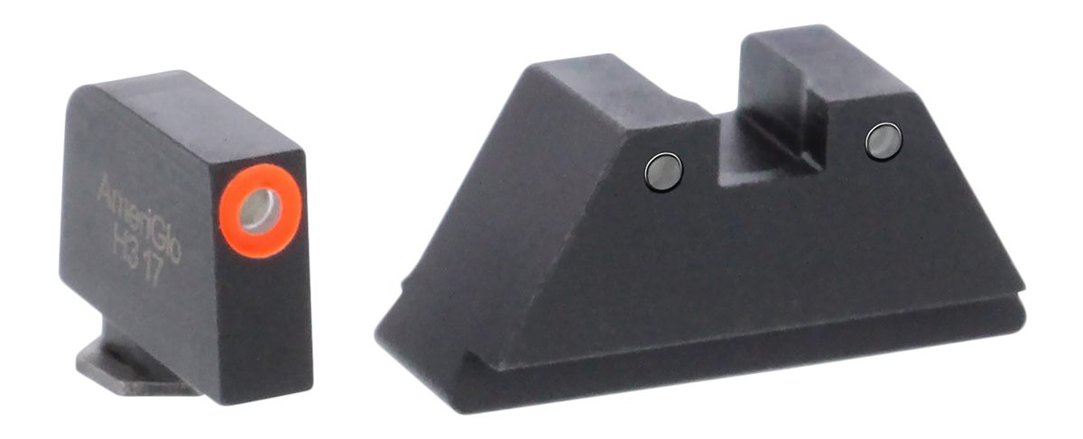 AmeriGlo Optic Compatible Sight Set for Glock - XL Tall Green Tritium Orang
