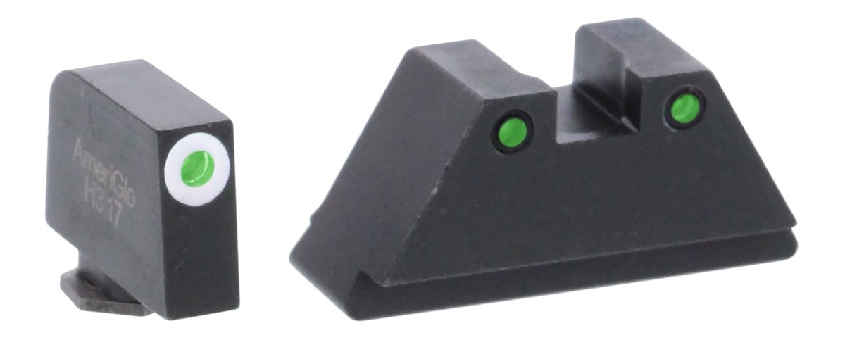 Ameriglo GL152 Optic Compatible Sight Set for Glock XL Tall Green Tritium W