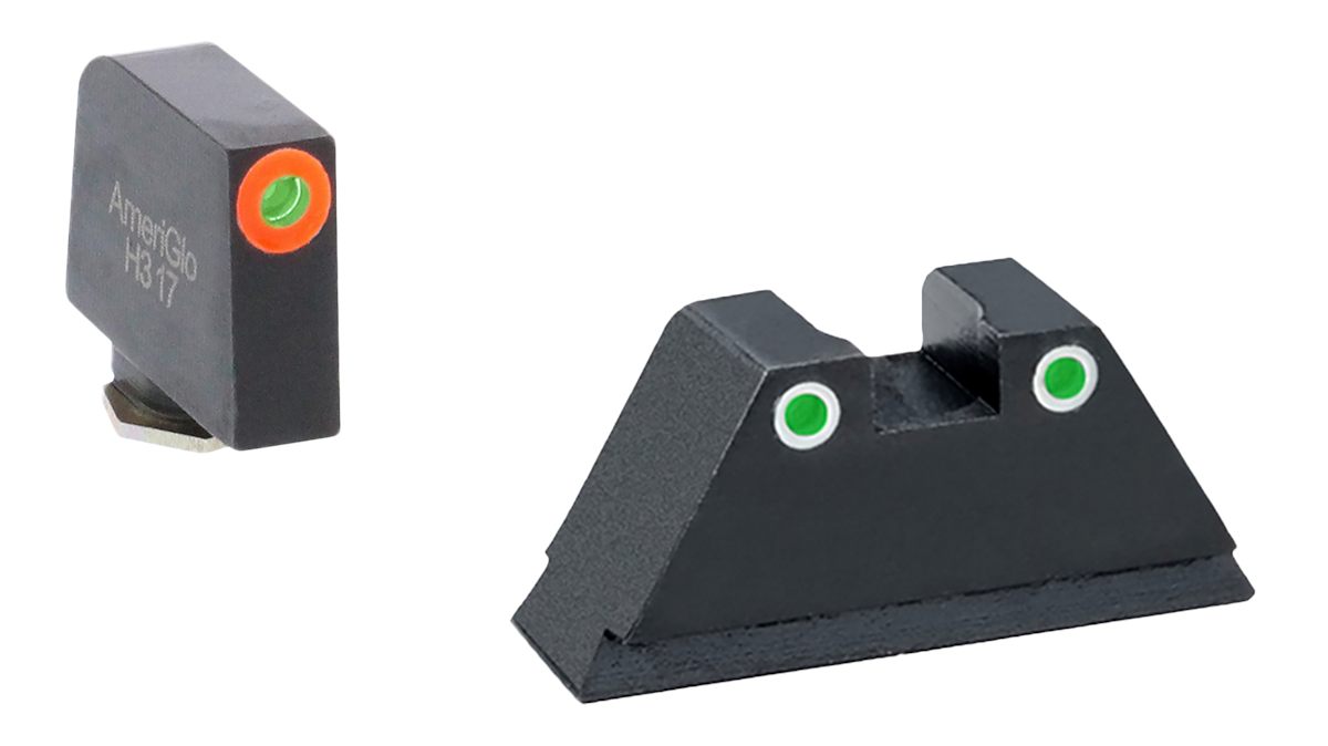 Ameriglo GL331 Optic Compatible Sight Set for Glock XL Tall Green Tritium O