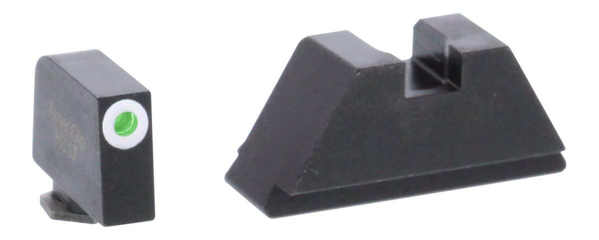 Ameriglo GL411 Optic Compatible Sight Set for Glock XL Tall Green Tritium W