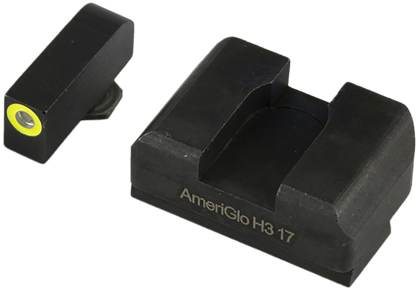 AmeriGlo Optic Compatible Sight Set for Glock - XL Tall Green Tritium LumiG