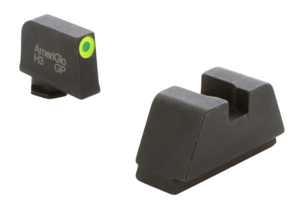AmeriGlo Optic Compatible Sight Set for Glock - XL Tall Green Tritium LumiG view 2