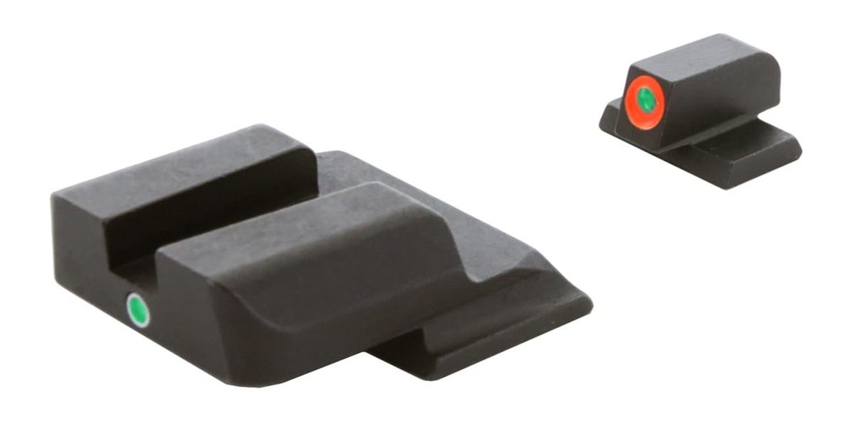 AmeriGlo Tritium I-Dot Green with Orange Outline Sight Set for Smith and We