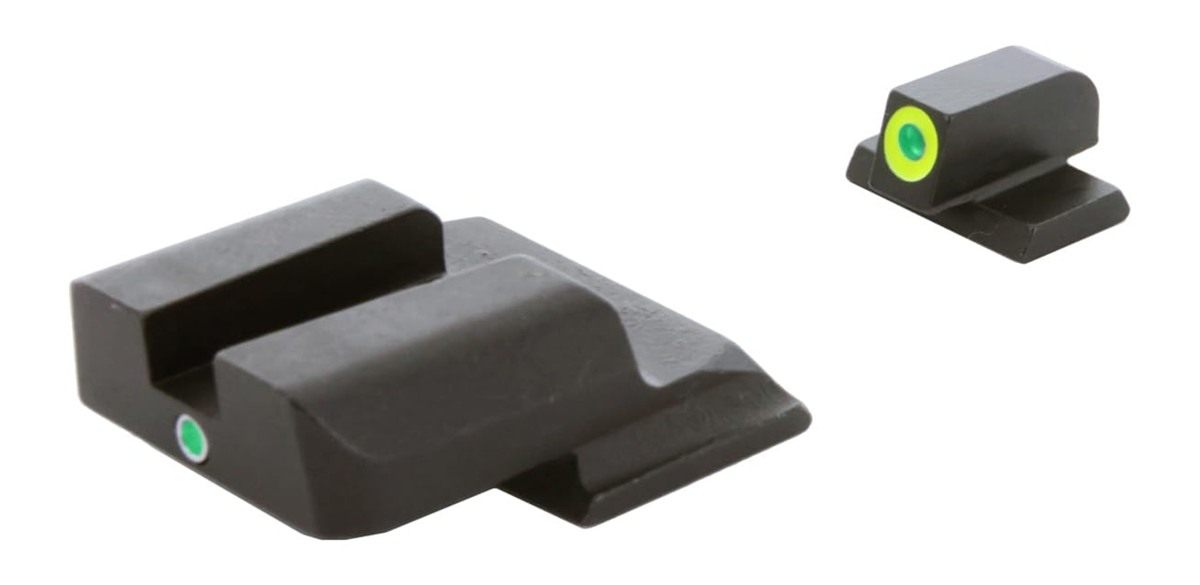 AmeriGlo Tritium I-Dot Green with Lumigreen Outline Sight Set for Smith and