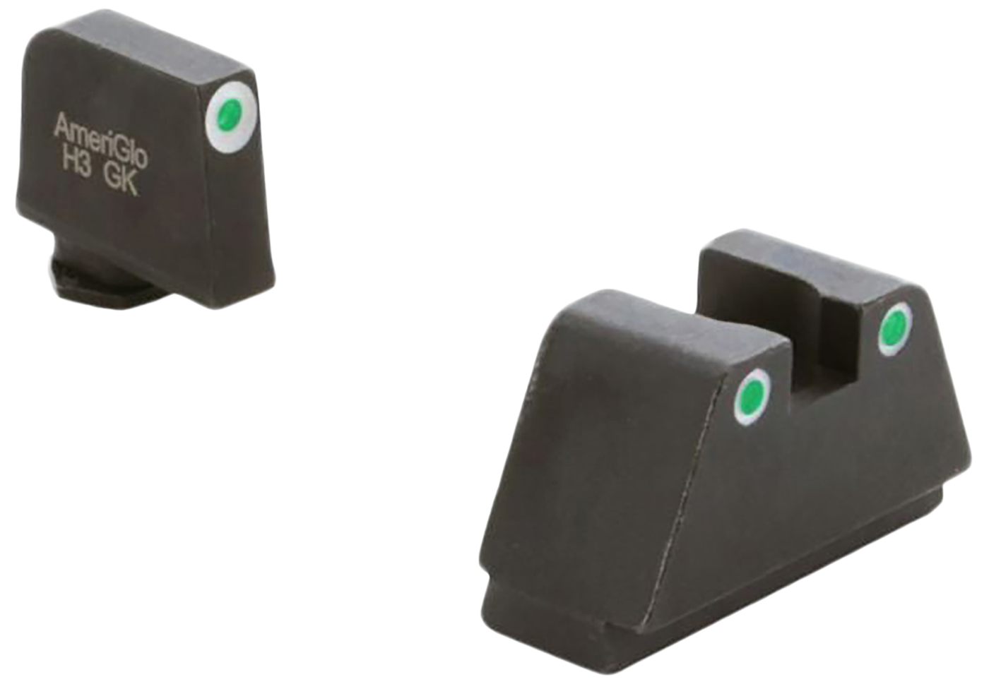 Ameriglo GL330 Optic Compatible Sight Set for Glock 2XL Tall Green Tritium