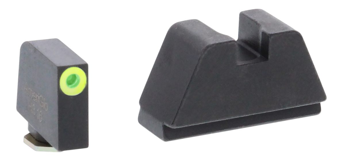 AmeriGlo Optic Compatible Sight Set for Glock - 2XL Tall Green Tritium Lumi