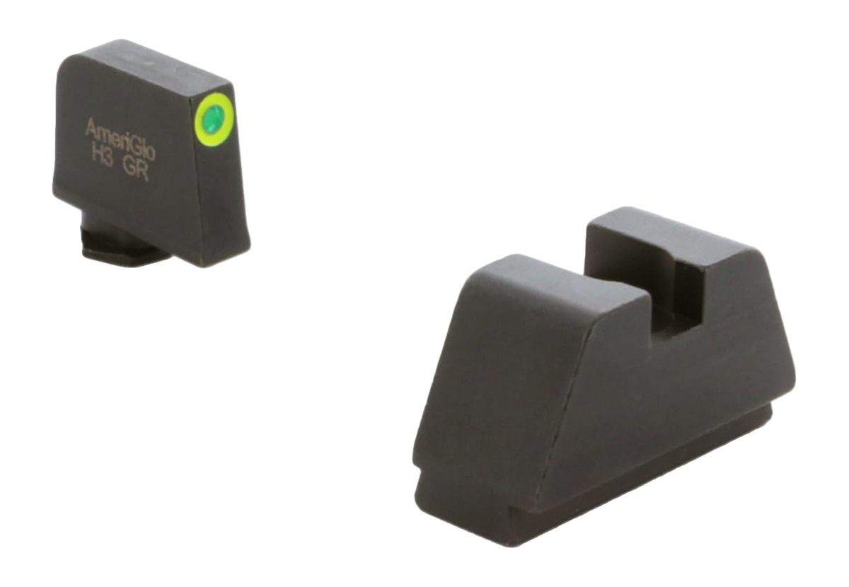 AmeriGlo Optic Compatible Sight Set for Glock - 2XL Tall Green Tritium Lumi view 2