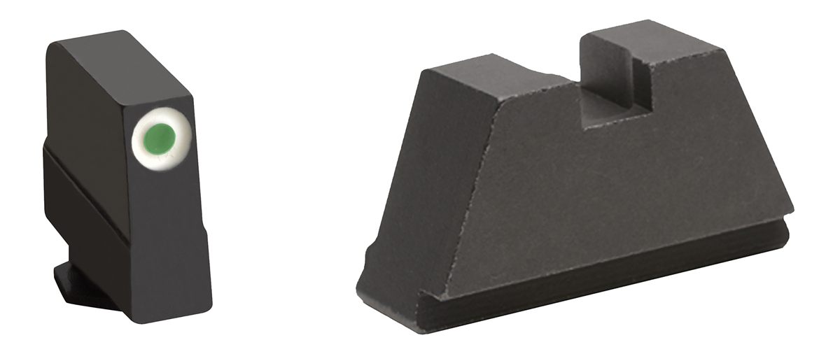 AmeriGlo GL491 Optic Compatible Sight Set for Glock 3XL Tall Green Tritium