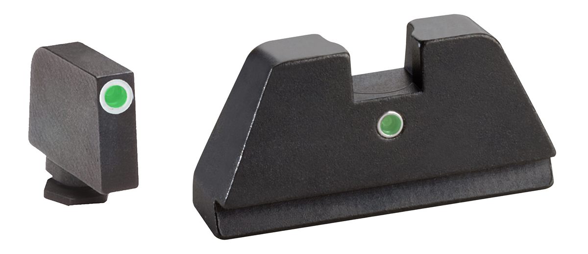 Ameriglo GL191 Optic Compatible Sight Set for Glock XL Tall Green Tritium W