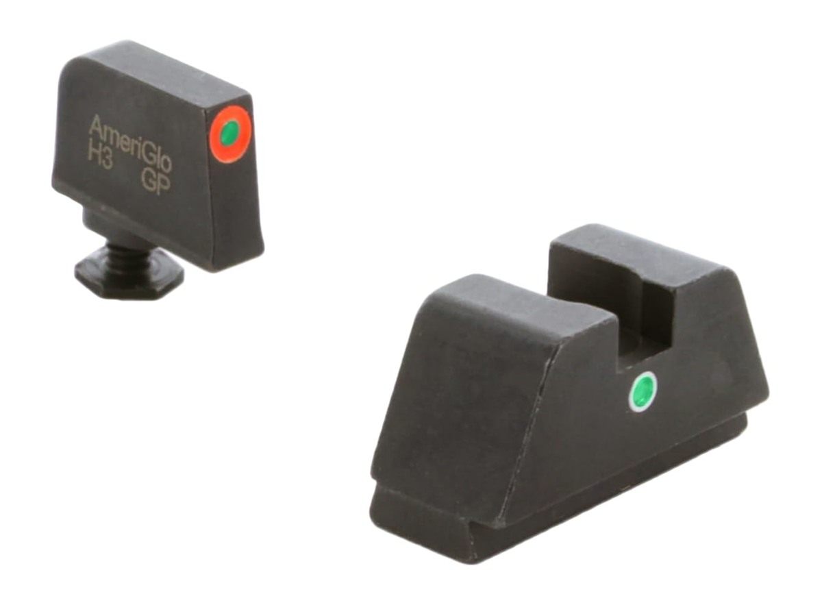 AmeriGlo Optic Compatible Sight Set for Glock - XL Tall Green tritium Orang view 2