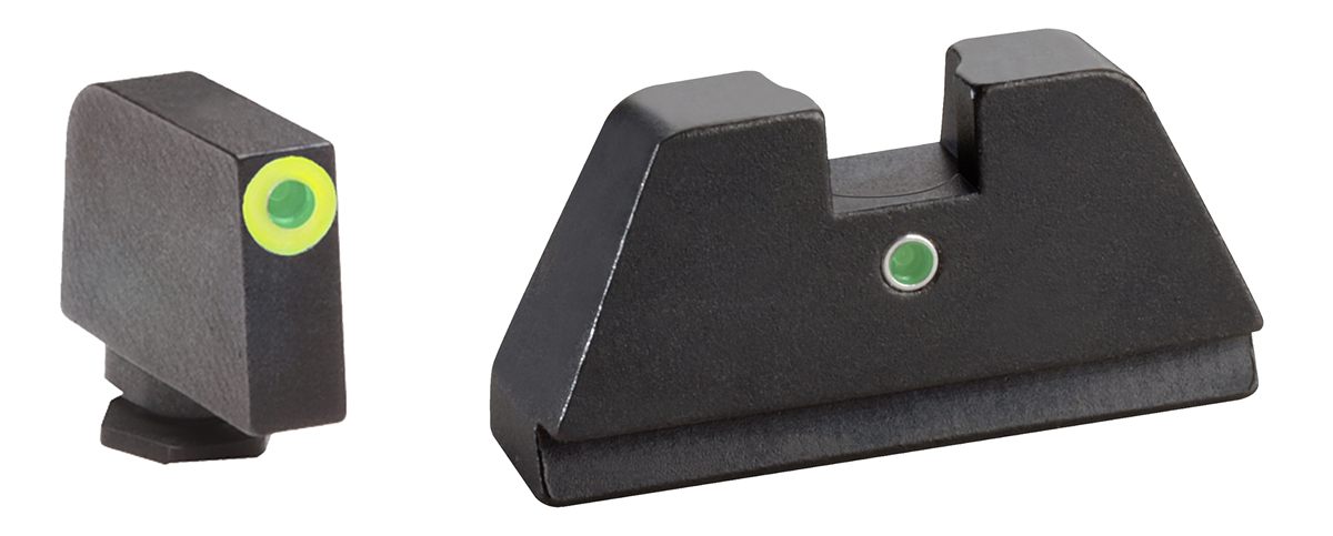 Ameriglo GL391 Optic Compatible Sight Set for Glock XL Tall Green Tritium L