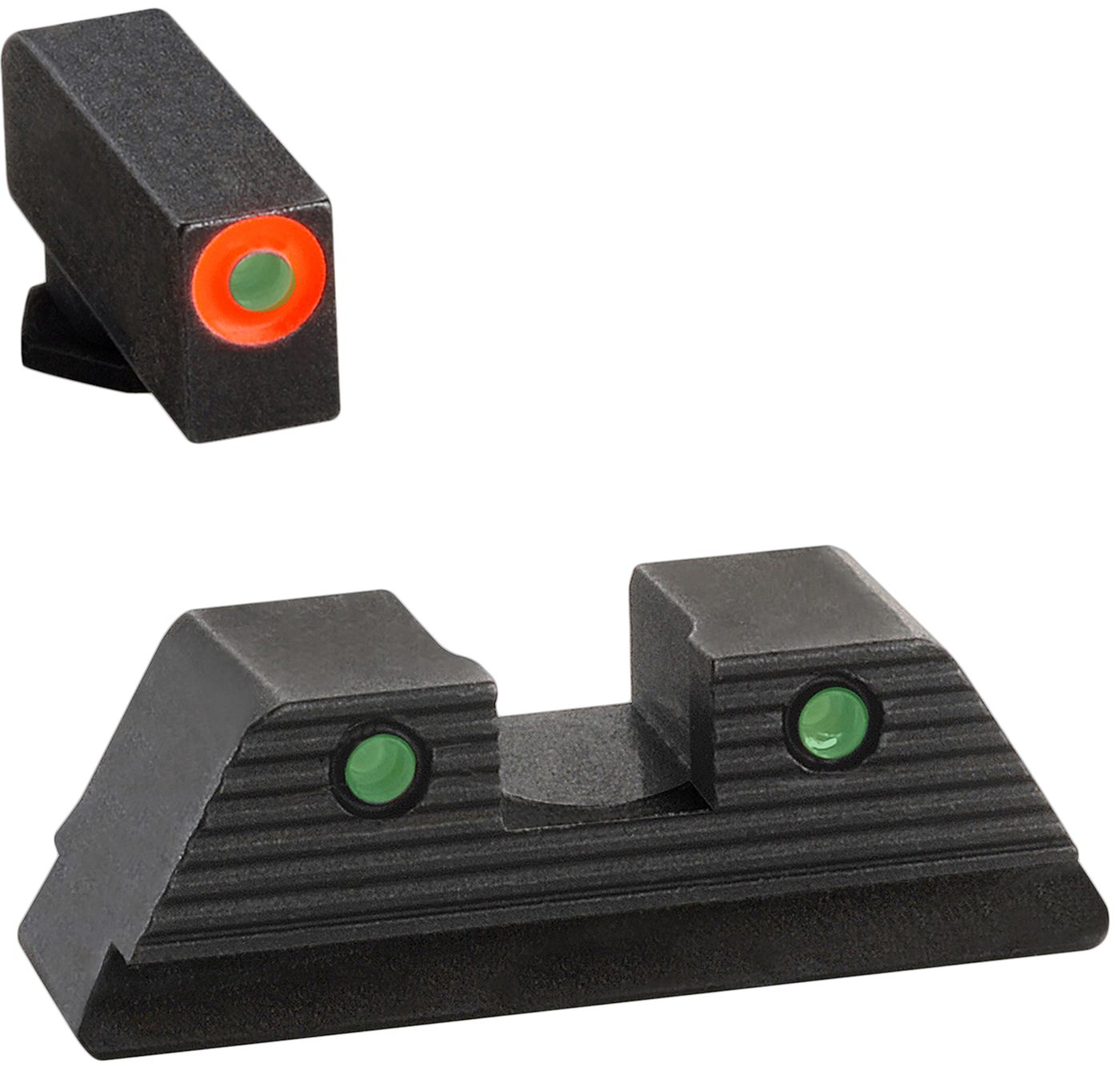 AmeriGlo Trooper Series - Three-Dot Green Tritium Design Set Front Outline