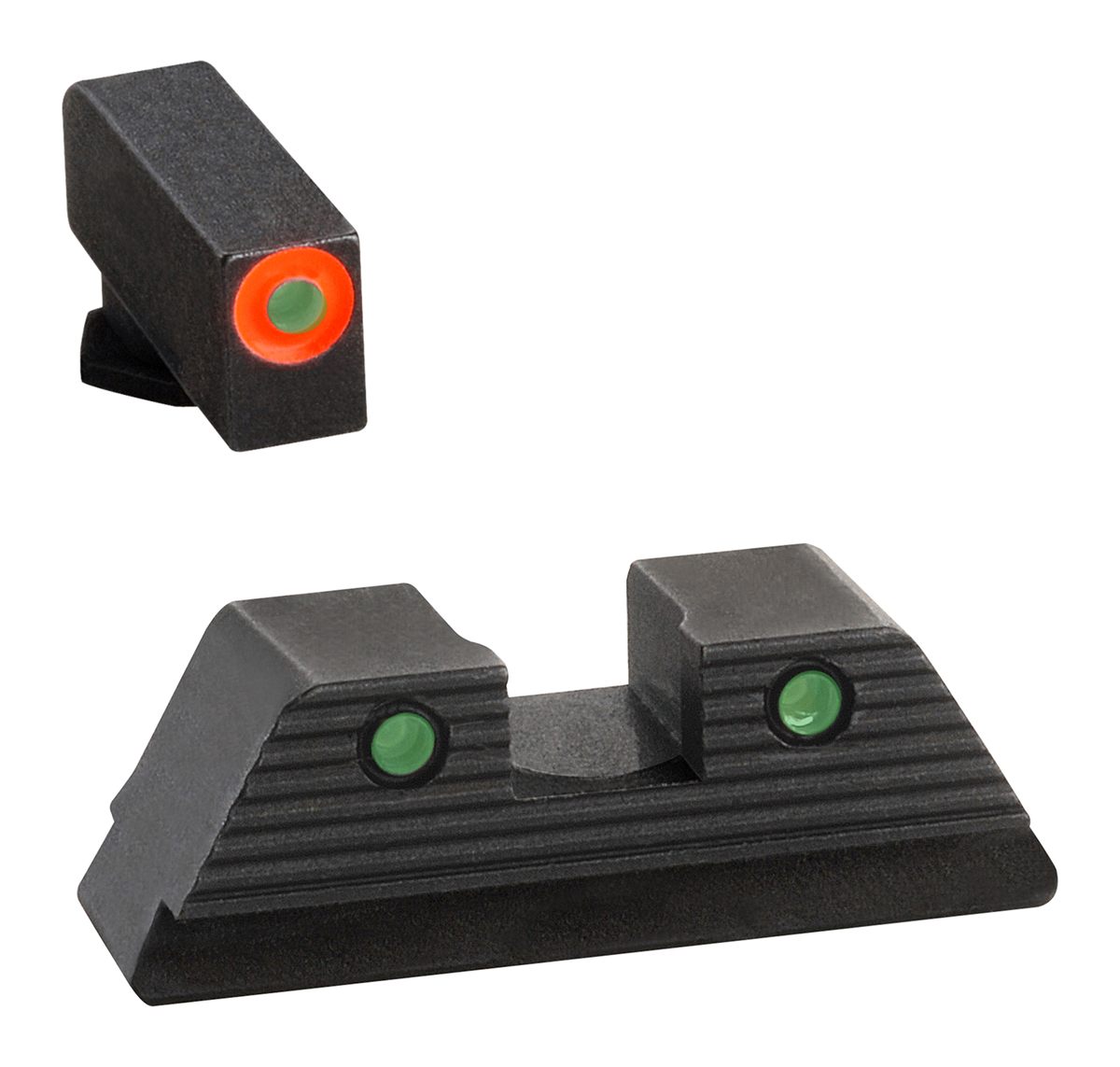 AmeriGlo Trooper Series - Three-Dot Green Tritium Design Set Front Outline