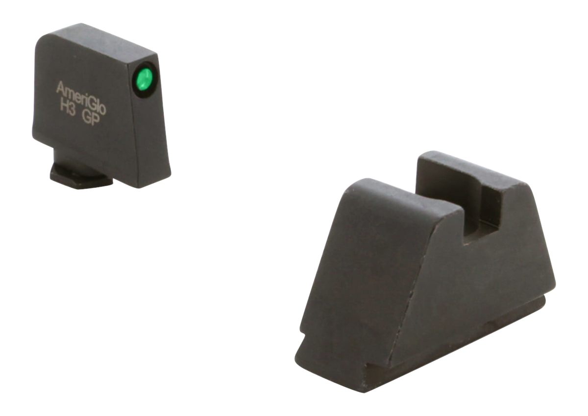 AmeriGlo GL811 Optic Compatible Sight Set for Glock 3XL Tall Green Tritium
