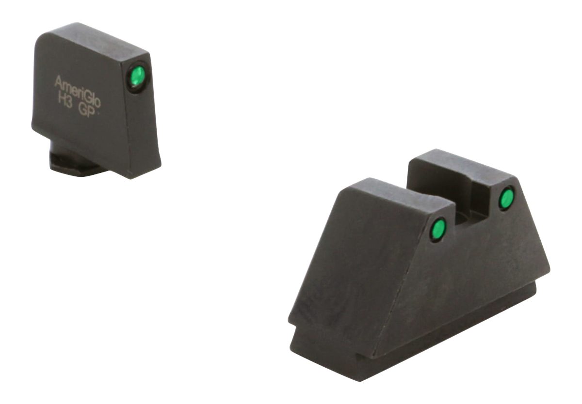 Ameriglo GL815 Optic Compatible Sight Set for Glock 3XL Tall Green Tritium
