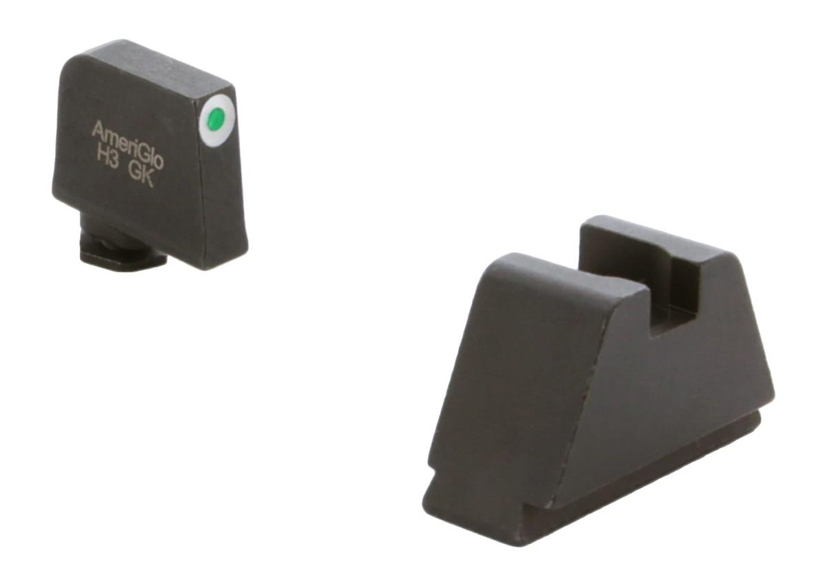 AmeriGlo Optic Compatible Sight Set for Glock - 4XL Tall Green Tritium Whit