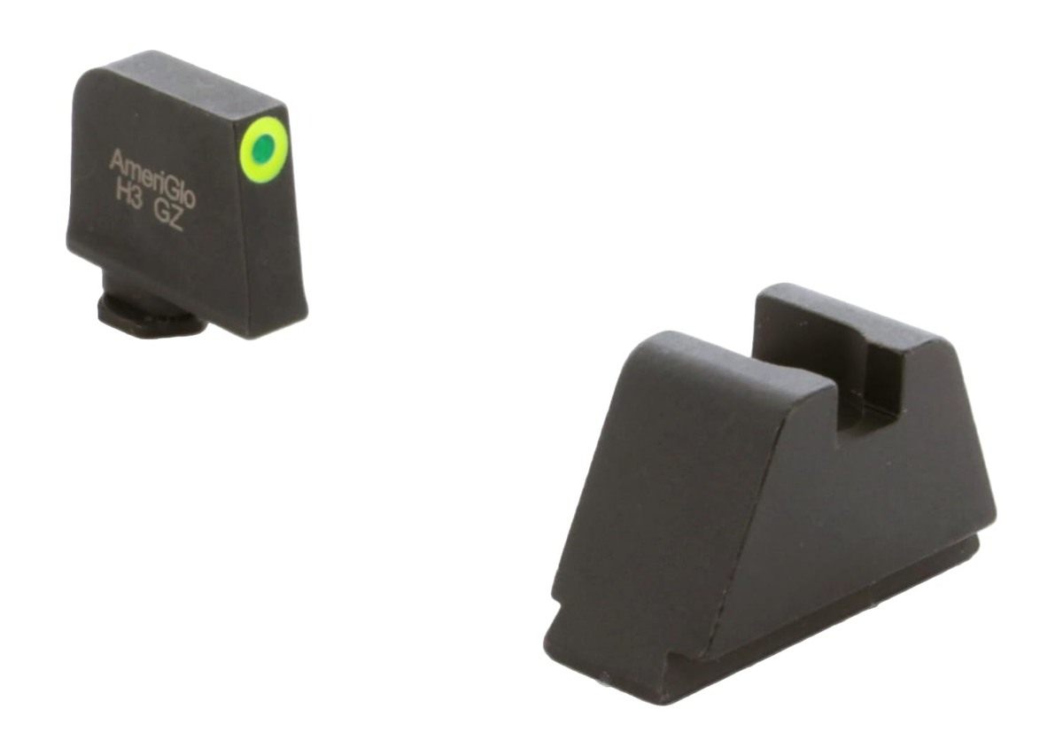 AmeriGlo Optic Compatible Sight Set for Glock - 4XL Tall Green Tritium Lumi