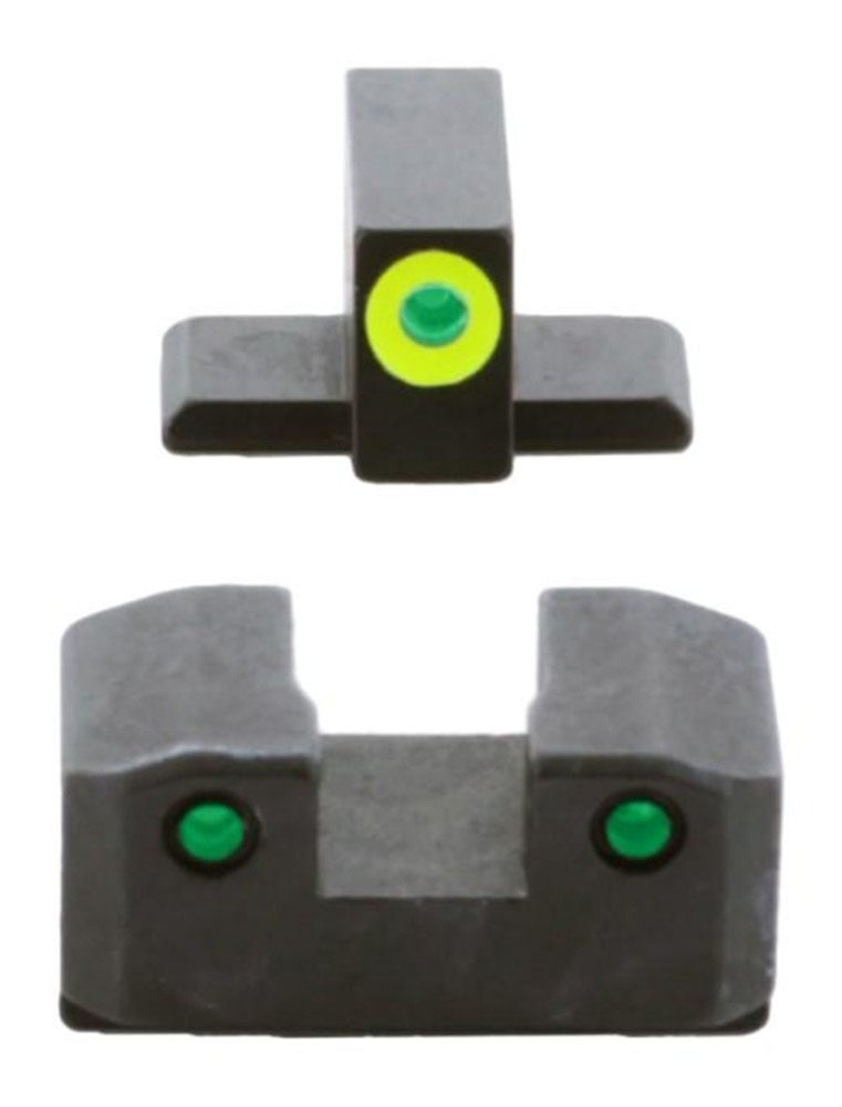Ameriglo Trooper Tritium Handgun Sight Set for with 6 Front and 8 Rear Gree