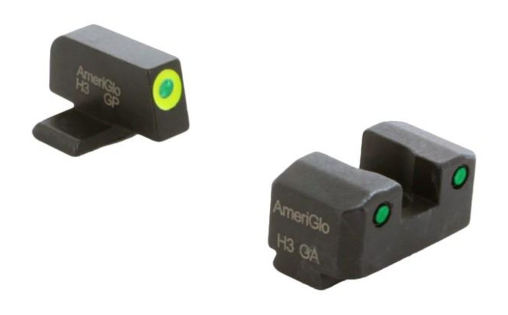 AmeriGlo Trooper Series - Three-Dot Green Tritium Design Springfield Set Fr view 3