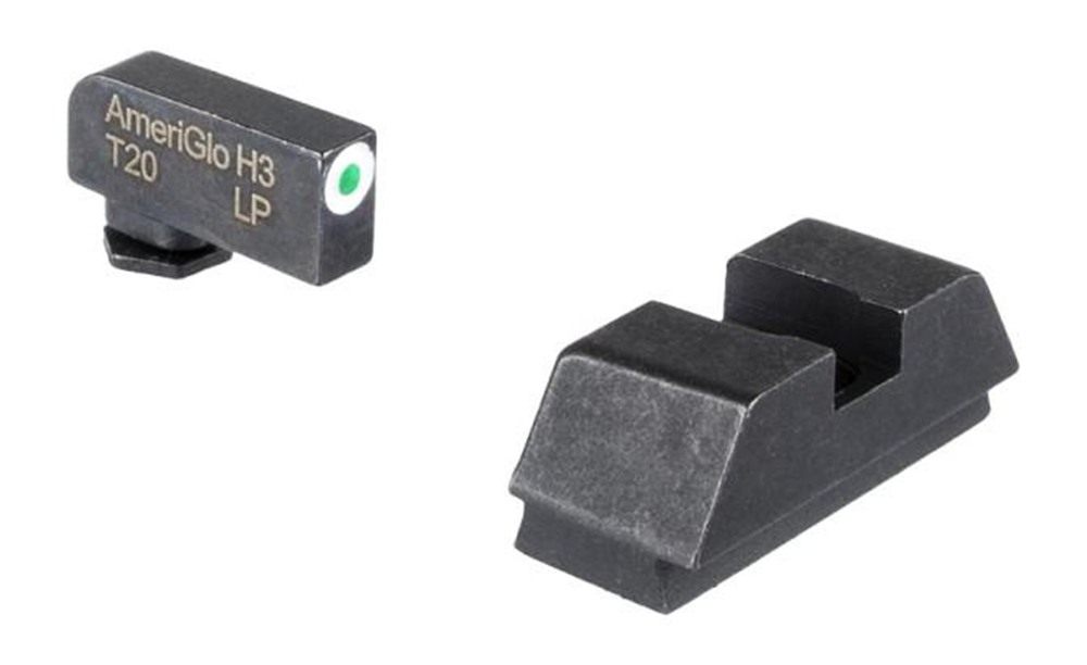 AmeriGlo Optics Compatible Tritium Handgun Sight Set for Glock Flat Black .