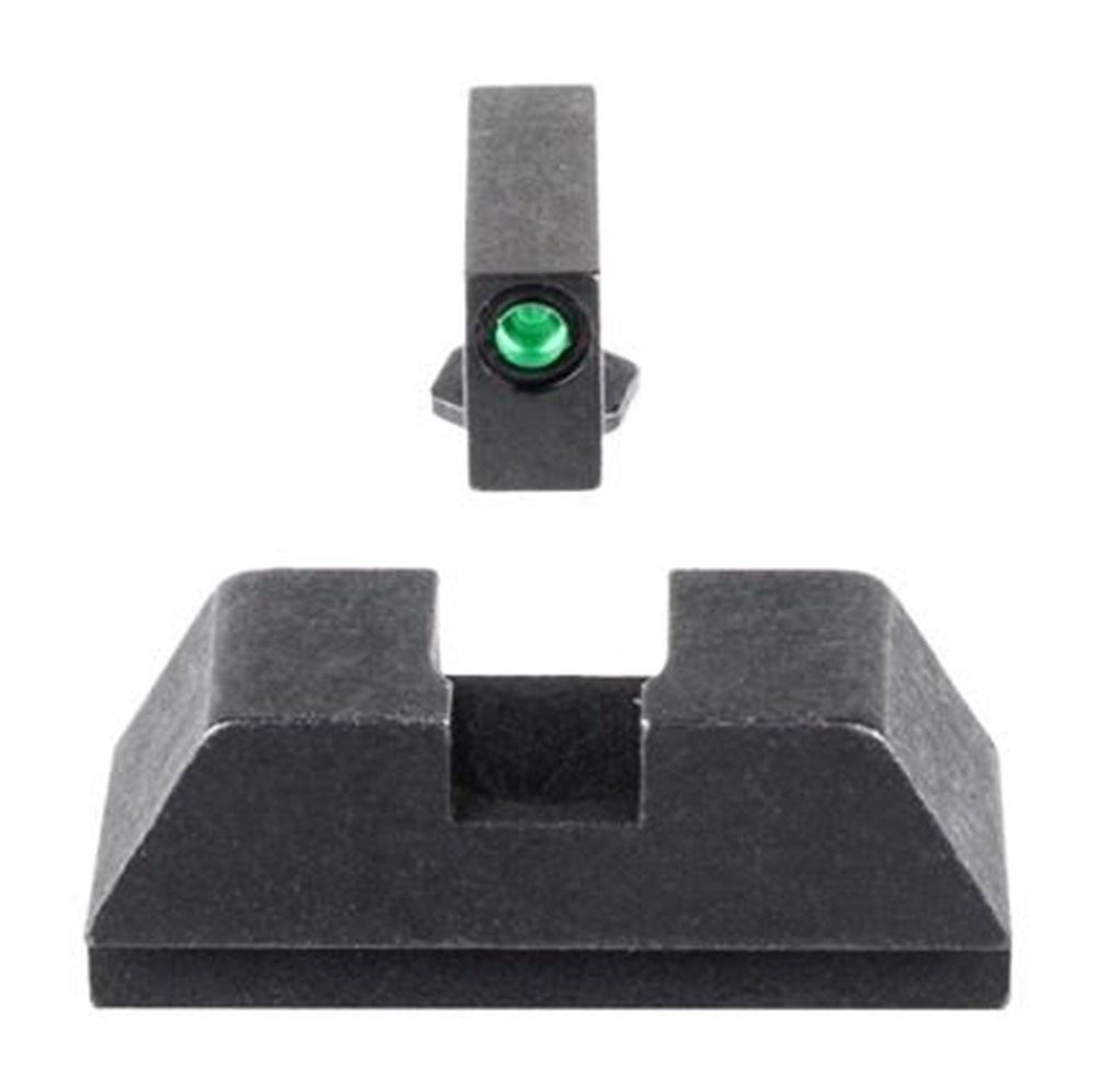 AmeriGlo Optic Compatible Sight Set for Glock - L Tall Green Tritium Black view 2
