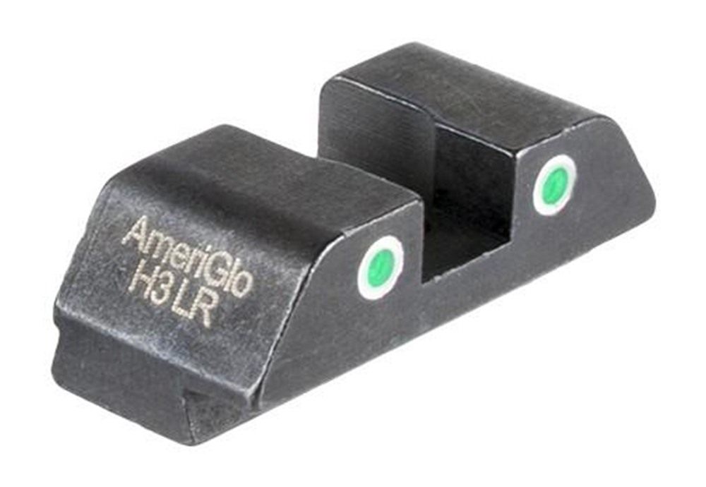 Ameriglo GL8113R Tritium Rear Sight for Glock Green White Outline view 2