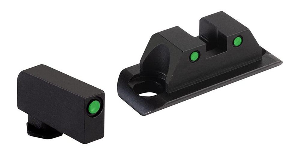 Ameriglo Optic Compatible Sight Set for Glock Gen 5 A-Cut Green with Black view 2
