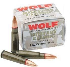 Wolf Performance Ammunition Military Classic Rifle 7.62x39 124 gr FMJ 2330