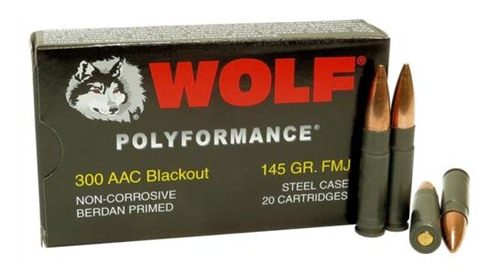 Wolf Performance Ammunition Polyformance Rifle .300 Blackout 145gr FMJ 1985