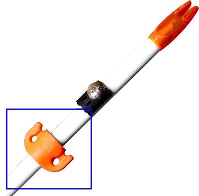 AMS Bowfishing Everglide 5/16in Safety Slide KIT 2PK Orange