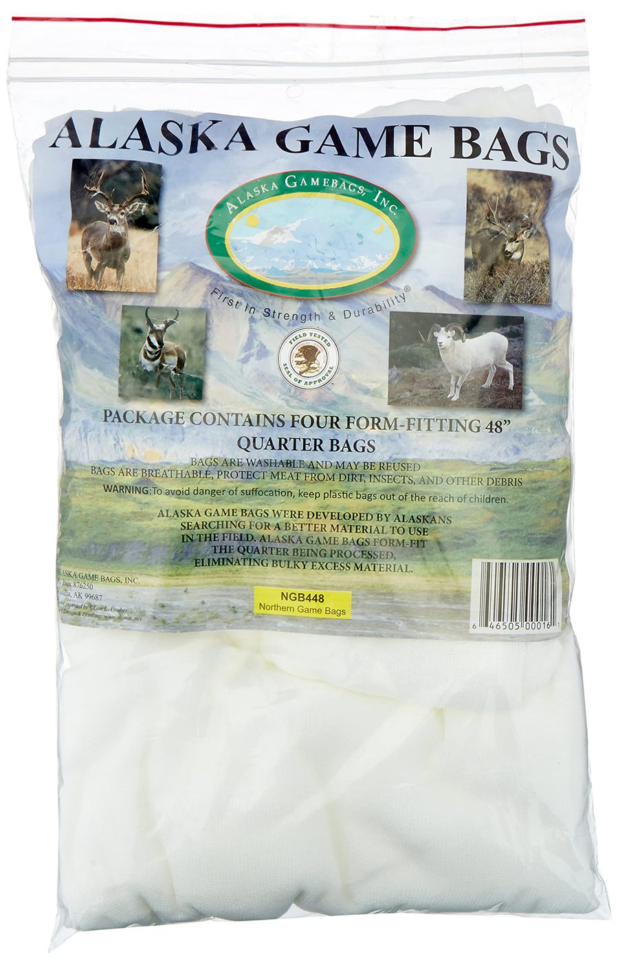 Alaska Game Bags Northern Deer, Antelope and Sheep 48-Inch (Pack of Four)