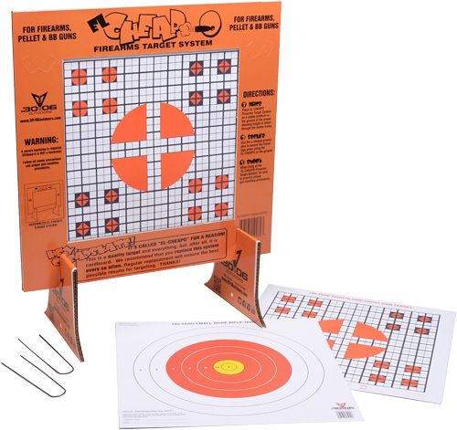3006 Outdoors Paper Target EL Cheapo Sight-IN W/Stand 40CT