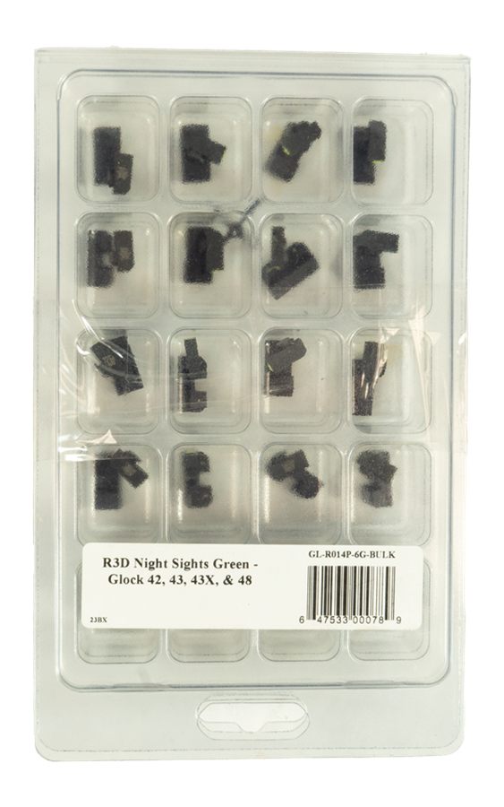 Xs Sight Systems R3D Night Set for Glock 42/43/43x/48 Green Bulk 20/ct view 3